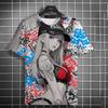 Fashion Men's T-shirt Cartoon Sexy samurai Girl graphic  Summer Casual harajuku streetwear 3D Printed Hip Hop