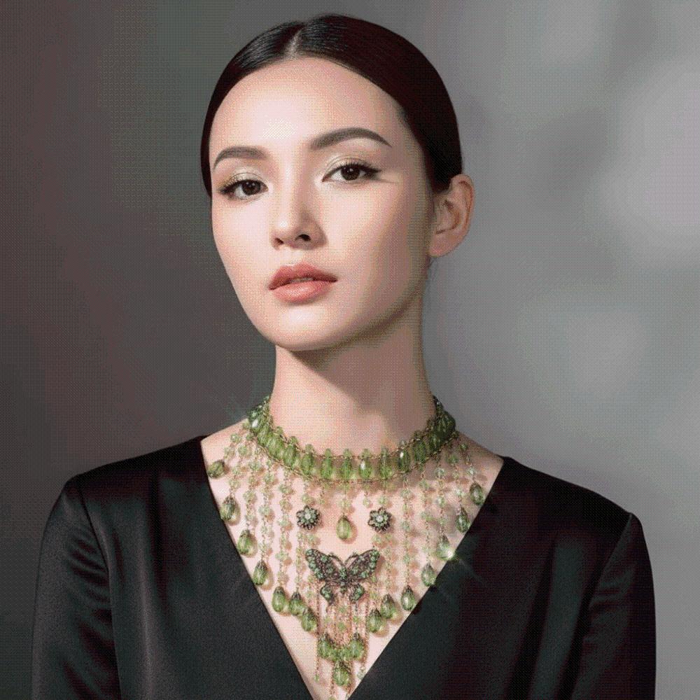 Lightweight Fairy Core Necklace Silver Plated Tassel Statement Chain  Photoshoot Props