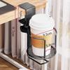 360 ° Rotating Clip-on Cup Holder Waterproof Desktop Mug Rack Rotating Desk Cup Holder  Table
