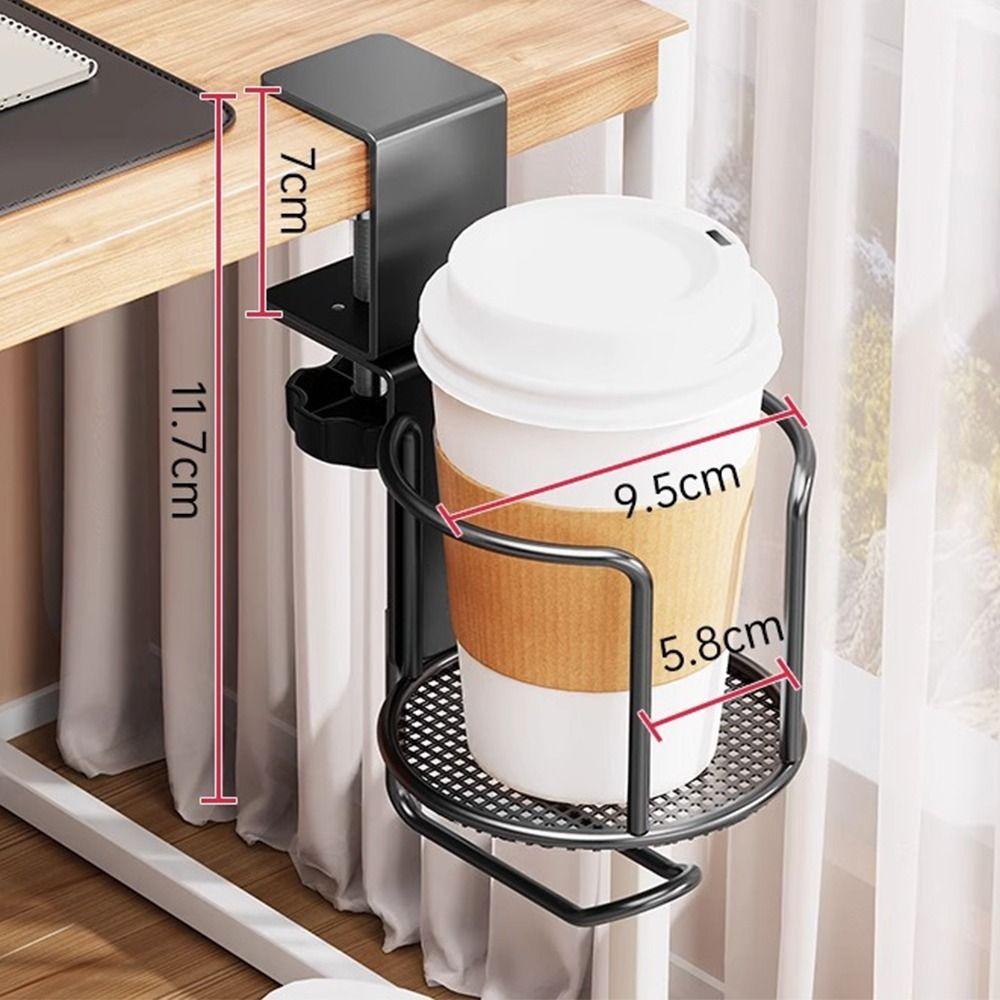 360 ° Rotating Clip-on Cup Holder Waterproof Desktop Mug Rack Rotating Desk Cup Holder Table