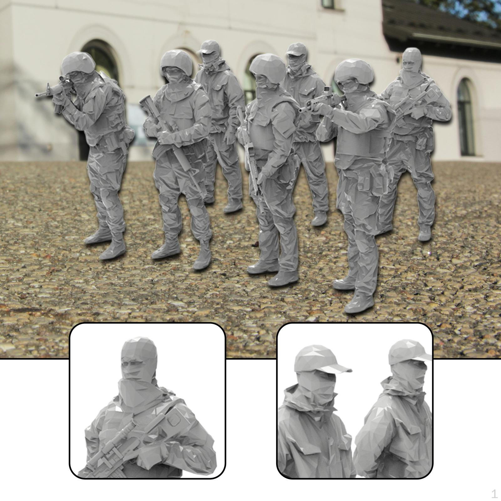 

1:Миниатюрные фигурки масштаба 35 Диорама Нераскрашенное настольное украшение Люди Фигурки