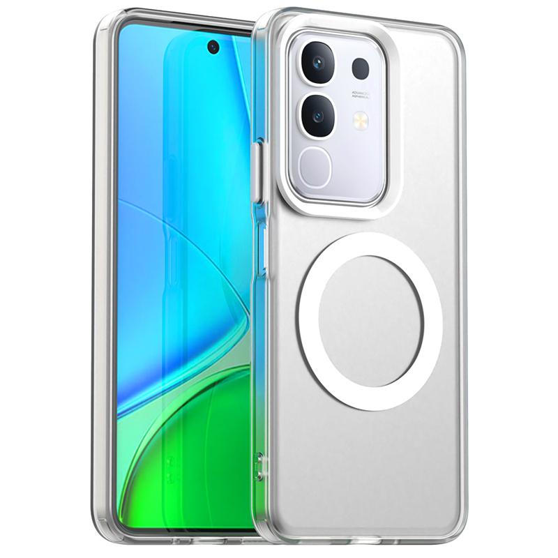 

Transparent Phone Case For Vivo Y29 Case Vivo Y29 4G Magnetic Adsorption Wireless Charge Back Cover For Vivo Y29 Case 6.68 inch vivo Y29 4G белый