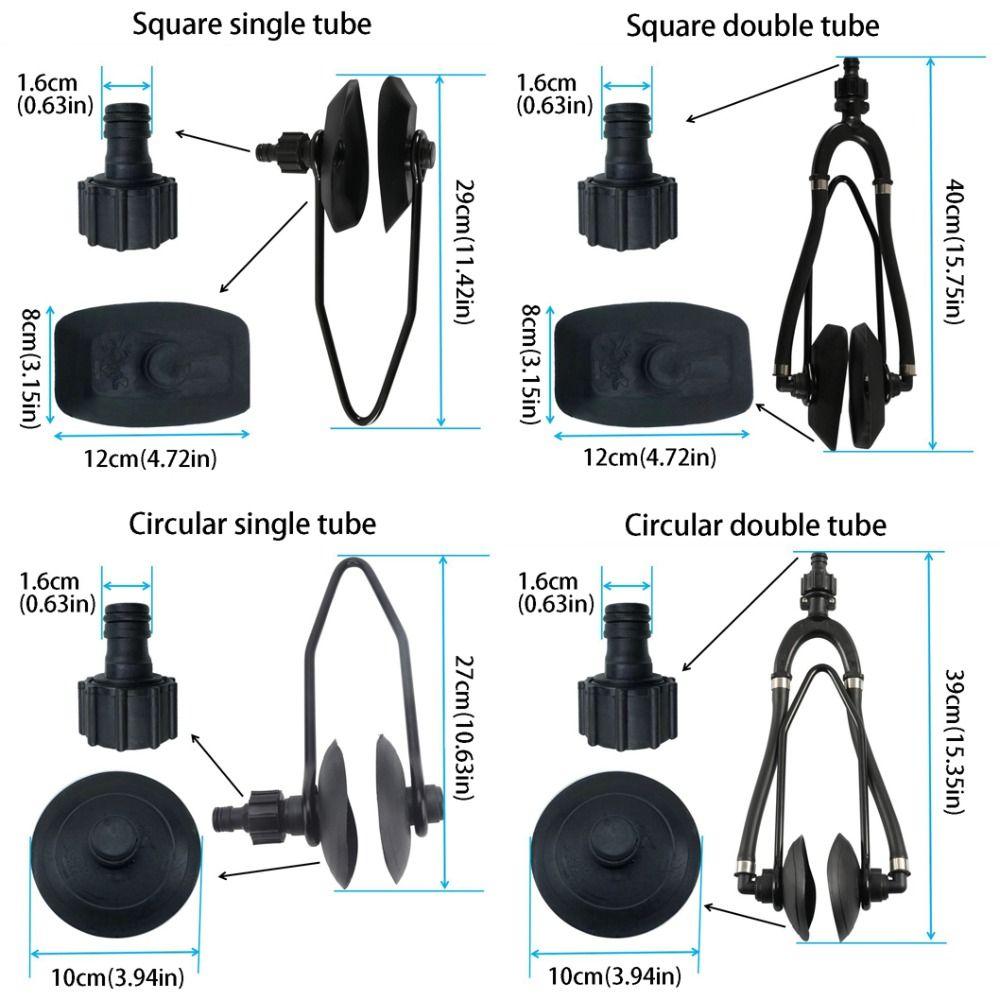 Round Ear Cups Outboard Motor Water Flusher Dual Water Feed Boat Ear Muff  Boat Maintenance