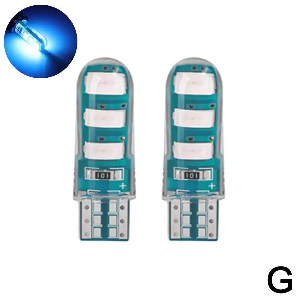 2pcs T10 Silicone Case LED Car Dome Light - 6 SMD 5630 100X 12V Charging 194 USB Chips, W5W Brightness Port Base, with D3U0