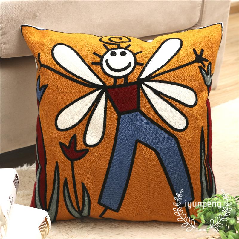 Van Gogh / Picasso Cushion Cover Embroidered Decorative Throw Pillowcases Abstract Creative Decoration For Home Sofa Car Covers 35x35cm14x14in