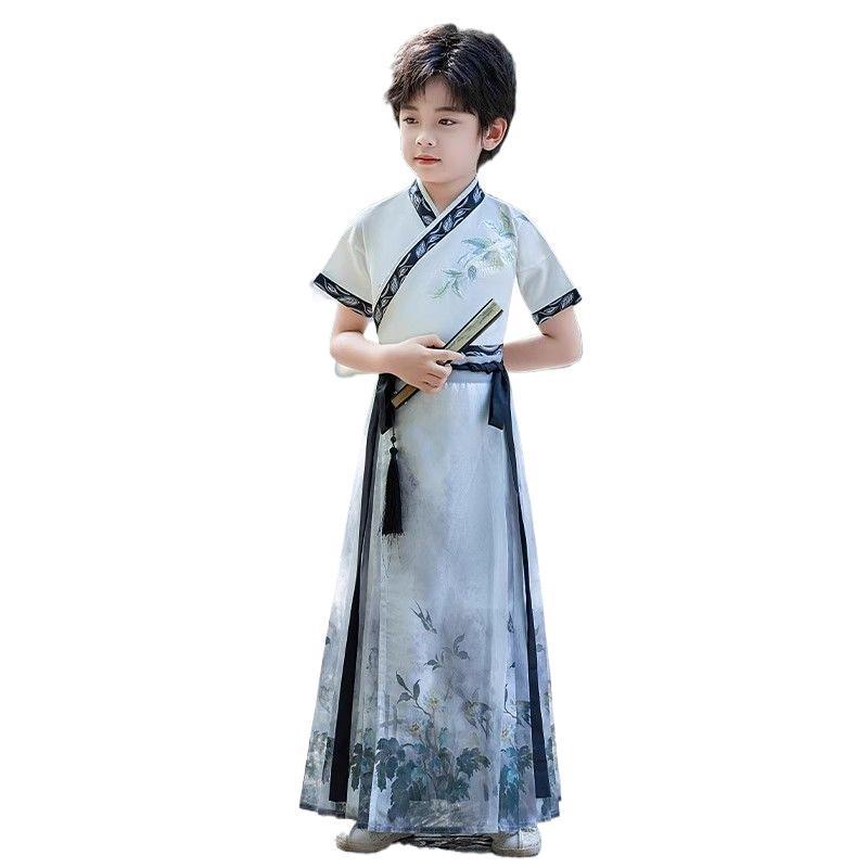 Boys' Autumn Ming Dynasty Style Hanfu: Ancient Chinese Tang Suit for Young Masters