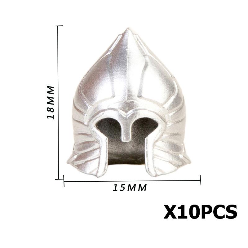 MOC Bausteine Mittelalter Ritter Soldat Actionfiguren Waffen Zubehör Schwert Speer Umhang Weste Helm Rüstung Geschenk Spielzeug Stein