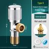 Household Full Copper 304 Stainless Steel Angle Valve for Kitchen & Bathroom – Cold & Hot Water Stop/Splitter Valve