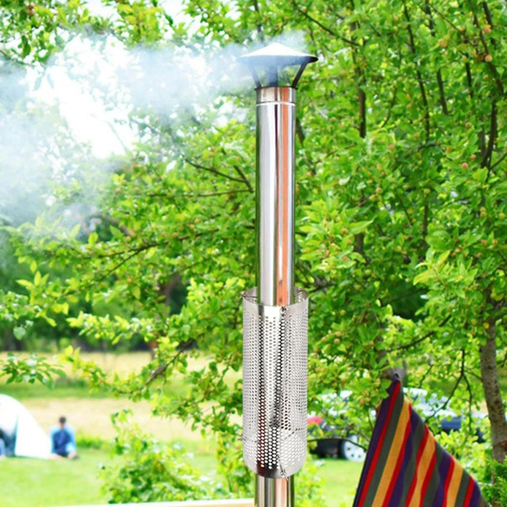 Stainless Steel Wood Stove Pipe Heat Shield, Anti-Scald Protector Net for Hot Tent Chimney Flue,  Camping Heater Accessories