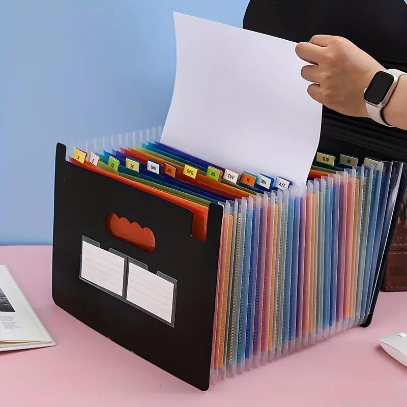 25/13 Pockets Colorful Inner Organ Bag,Student Office Materials/document Storage Folder,Large Capacity Classified Storage