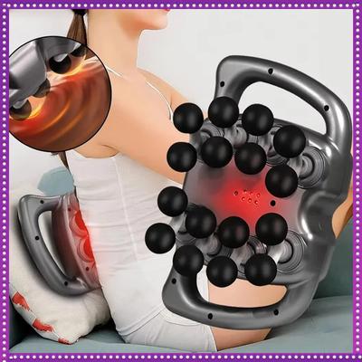 Pistola de Fáscia 16 Cabeças Pistola de Massagem Muscular Profissional Corpo Perna Costas Ombro Cintura Pistola de Fáscia Massageador de Vibração de Alta Frequência