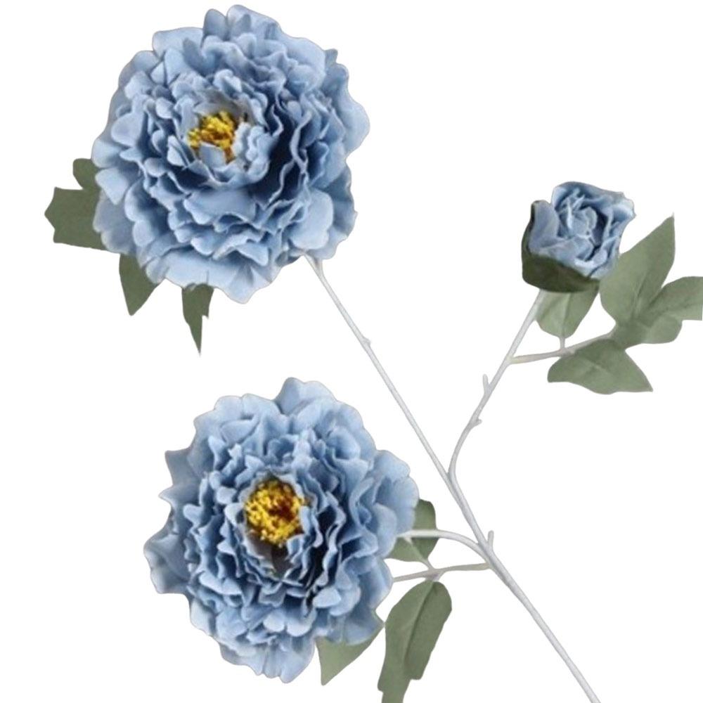 

3 Heads Artificial Peony Flower DIY Flower Silk Flowers Bouquet Realistic Floral Arrangement Simulation Flowers светло-синий
