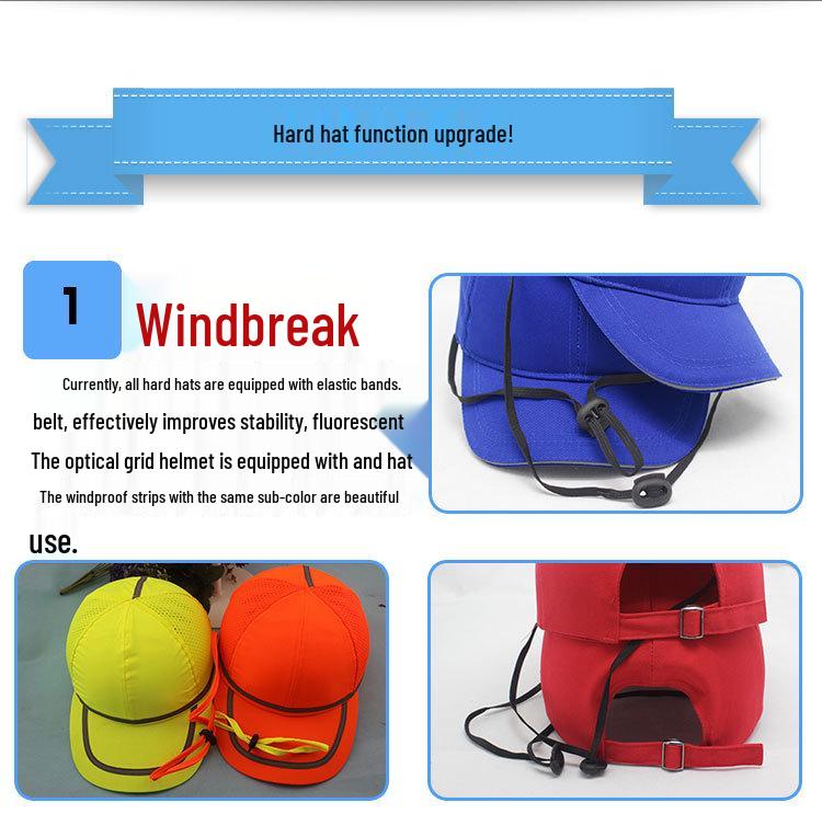 Lightweight Breathable Anti-Collision Bump Cap with Plastic Inner Shell for Construction