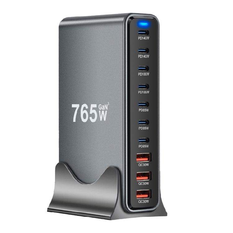 765W PD Charger GaNs Multiple Port Fast Charging Station For Multiple Electronics Energy Efficient Power Solution