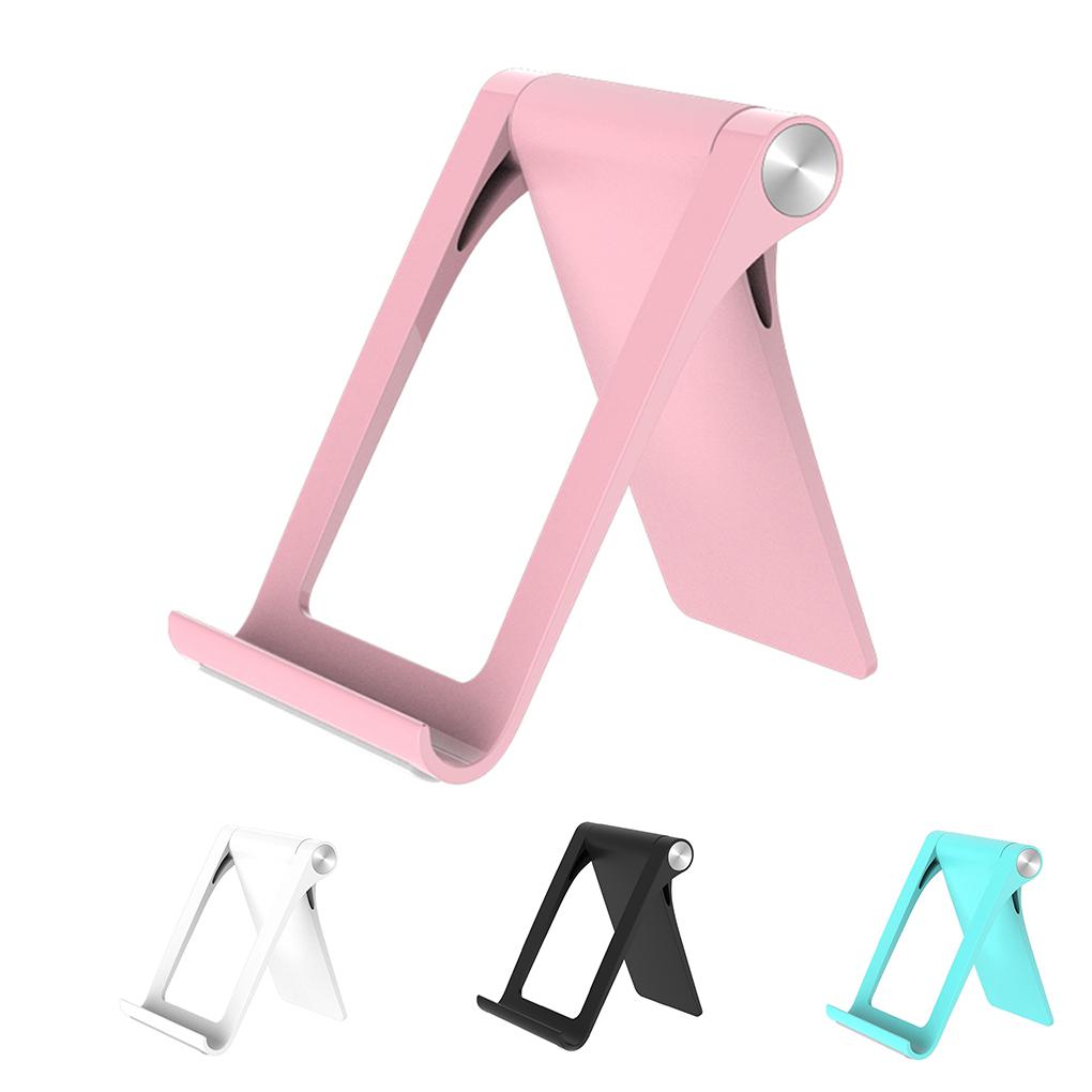 Portable Slim Phone Stand Holder Folding Plastic Pad Stand Bracket Silicone Bottom Desktop Phone Holder For
