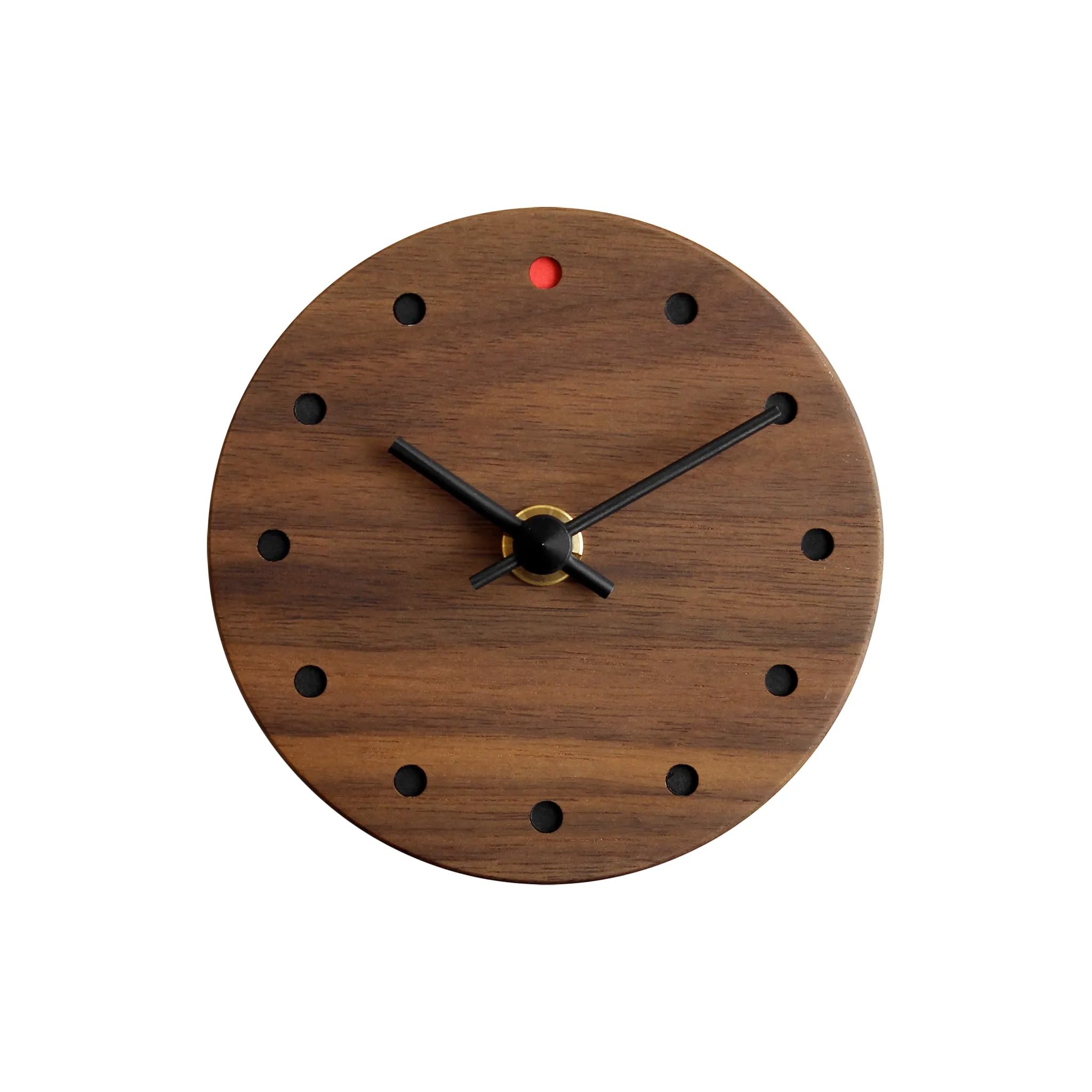 Hacoa Wall Clock Walnut Mini-W H152-W