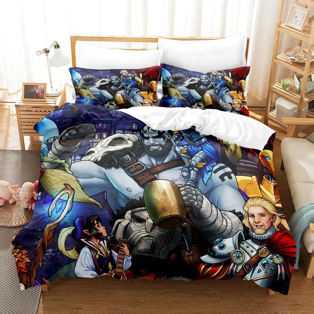 Neuer Anime Die Legende von Vox Machina Spiel Bettwäscheset Einzelbett Twin Full Queen King Size Bettset Erwachsener Kind Schlafzimmer Bettdeckenbezug Sets