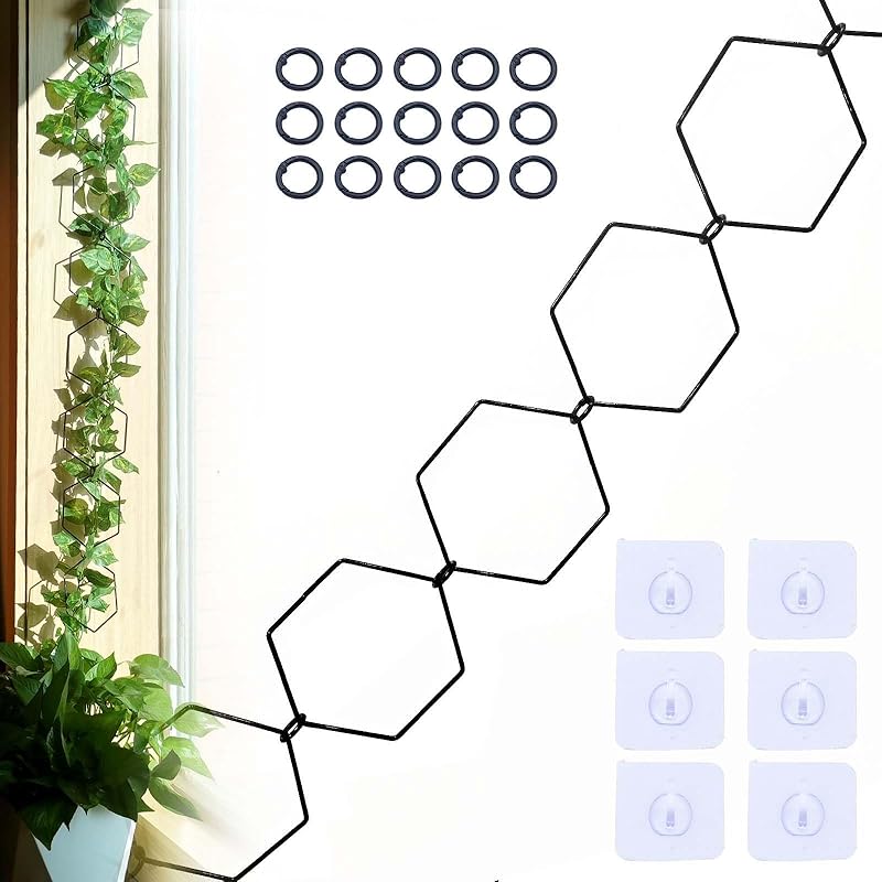 Free Splicing Chain Trellis for Climbing Plants Indoor Outdoor -DIY 89in Metal Round Garden Wall Trellis PlantTrellis Indoor for