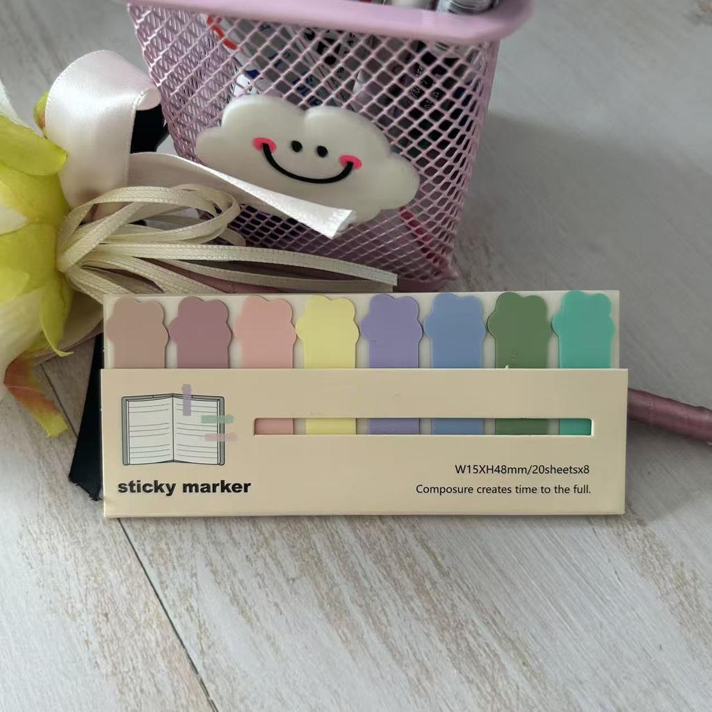 160-1280 Sheets Index Sticker Transparent Colorful Sticky Note Pads Memo Pad Office School Stationery Self-Adhesive Stickers