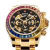 Daniel & Douglas DD8802DG Automatic Watch, Gold and Black, Mechanical, Self-Winding, Diamond-Like, Men's