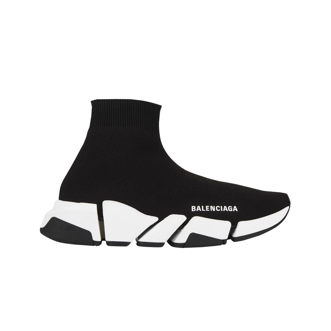 

(в) Balenciaga Speed 2.0 Trainer Черный Трикотаж Белая Подошва EU 36W