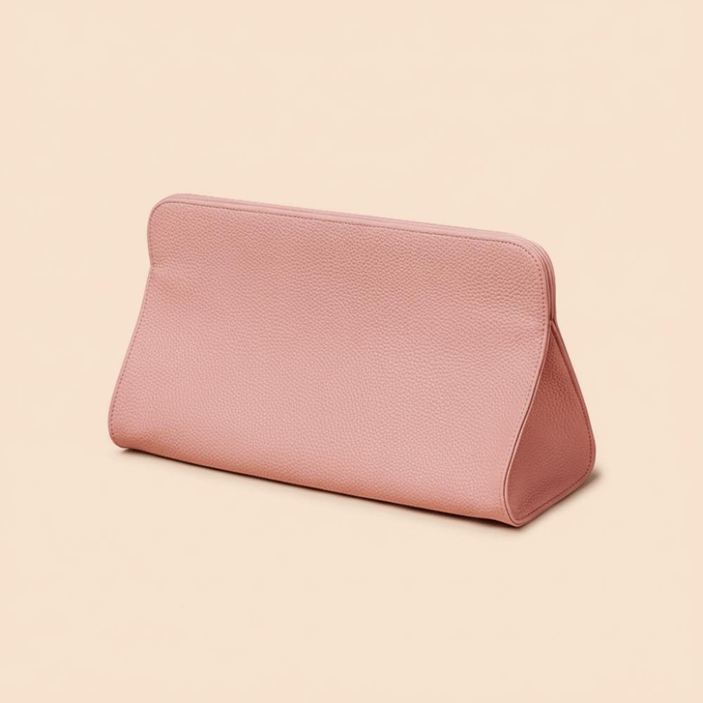 

New PU Leather Storage Bag Large Capacity Portable Curling Iron Storage Bag Multifunctional Hair Dryer Storage Bag Travel Use рожевий