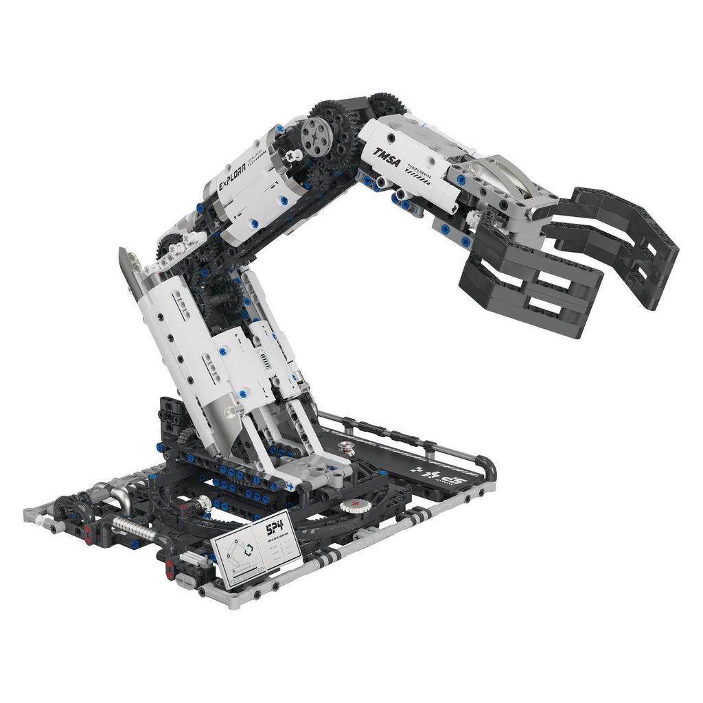 T2007 Programmable Mechanical Arm Robot, Remote Control Claw, Educational Assembly Toy, Compatible with Lego, Ages 14+