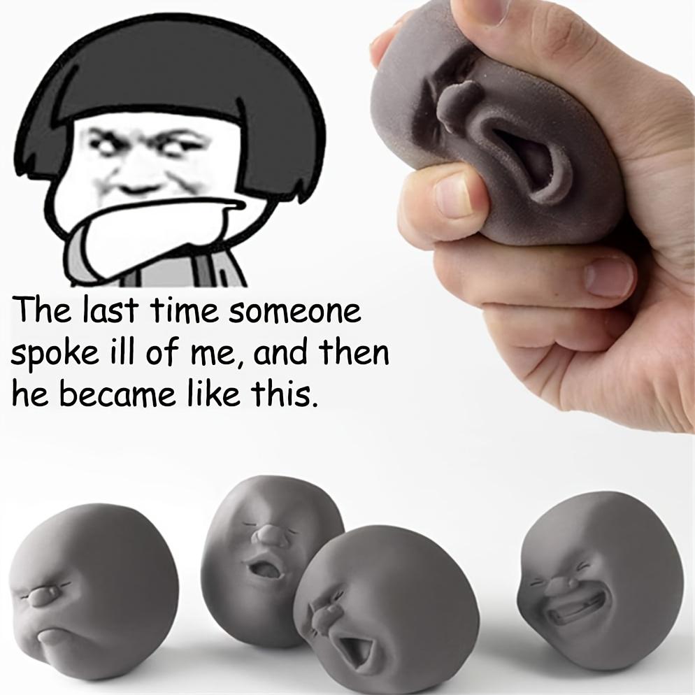 Humorous And Whimsical Facial Expression Stress Balls Easily Squeezable And Stretchable with a Slow Rebound Texture Playful Gift