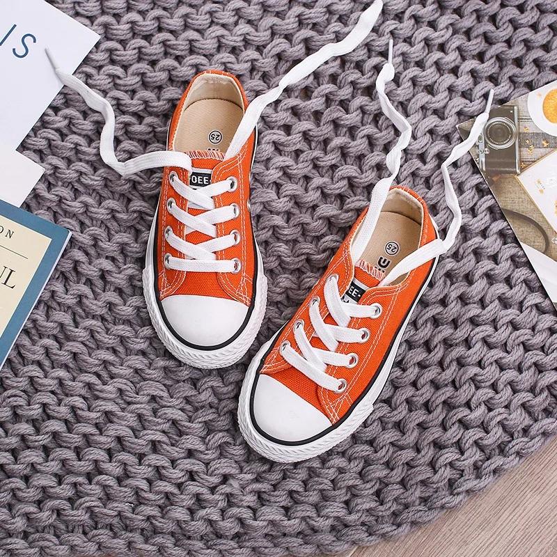 Children's Canvas Shoes for Girls  Boys able Candy-Colored Casual Shoes Kids' Sneakers Student Low-Top Boots Comfortable