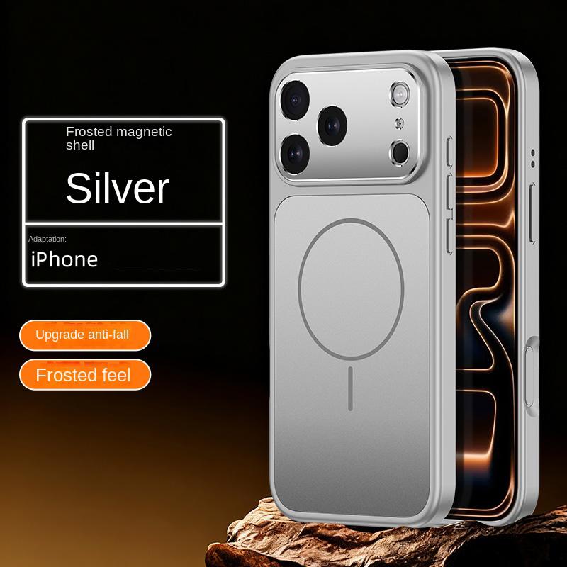 

AG Frosted Magsafe Wireless Charging Magnetic Lens Holder Case For iPhone17 Pro Max iphone 17 Pro 17 Slim All-inclusive Cover iPhone17 Pro Max