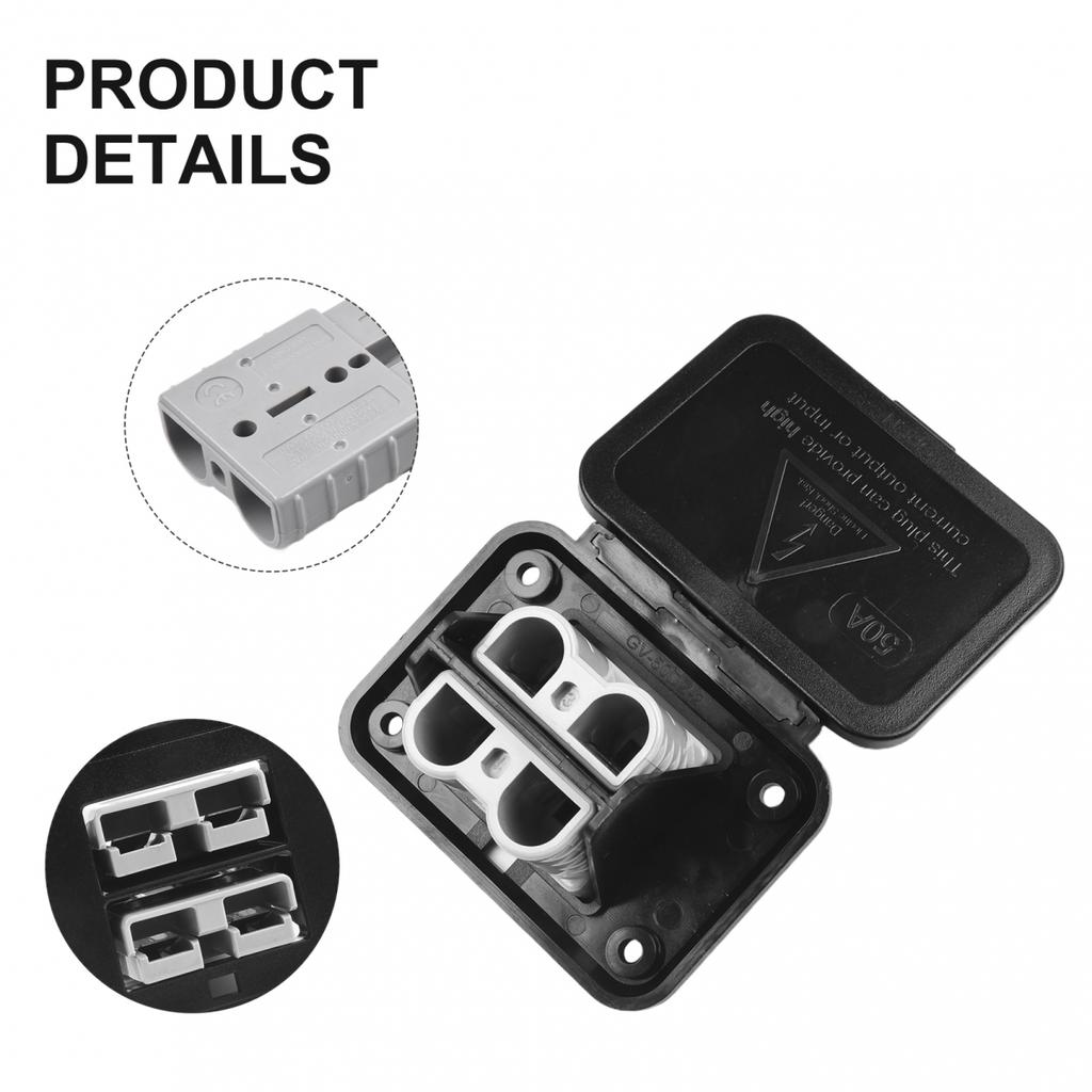 Compact Size 50A 600V Twin Dual Flush Mount Bracket for Power Connection