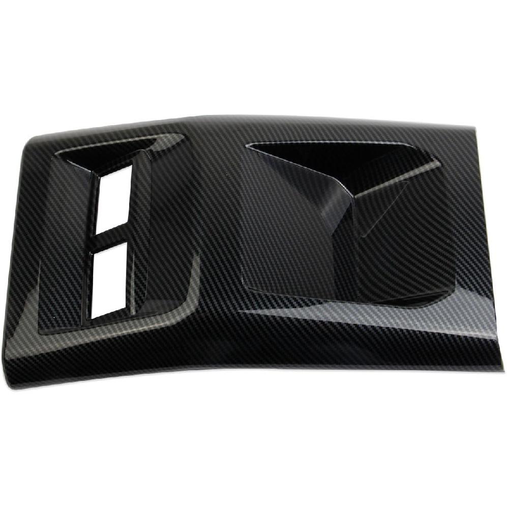 Korlot Carbon Fiber Style Armrest AC Vent Rear Seat Air Outlet Panel Cover for 2023-2026 Chevrolet Colorado WT