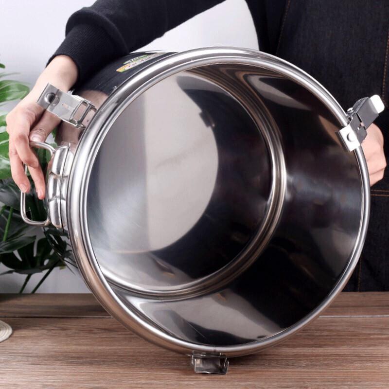 Stainless Steel Insulated Food Storage Barrel
