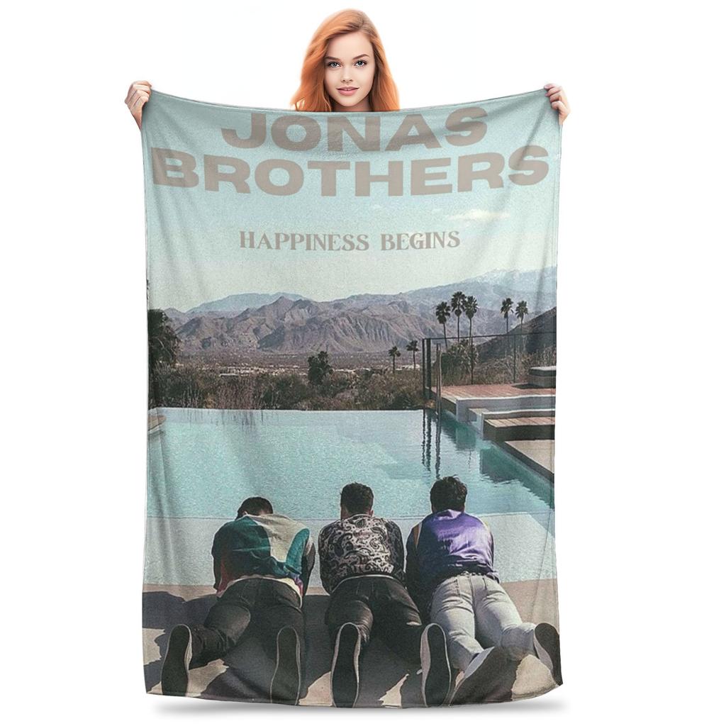 Vintage The Eras Tour 2023 Jonas Brothers JB The Album Blanket Flannel Sofa Throw Blanket for Bedroom Travel Throws Bedspread
