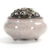 P Ceramic Incense Burner, Copper Cover, Buddha, Antique Alloy Wire, Sandalwood Incense, Incense, Incense, Ice Cracking Kiln Change