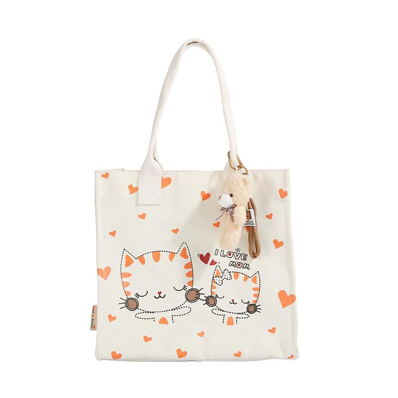 Korean Lazy Style Large Canvas Tote Bag - Fashionable, Versatile, High-End Women's Commuter Shoulder Bag