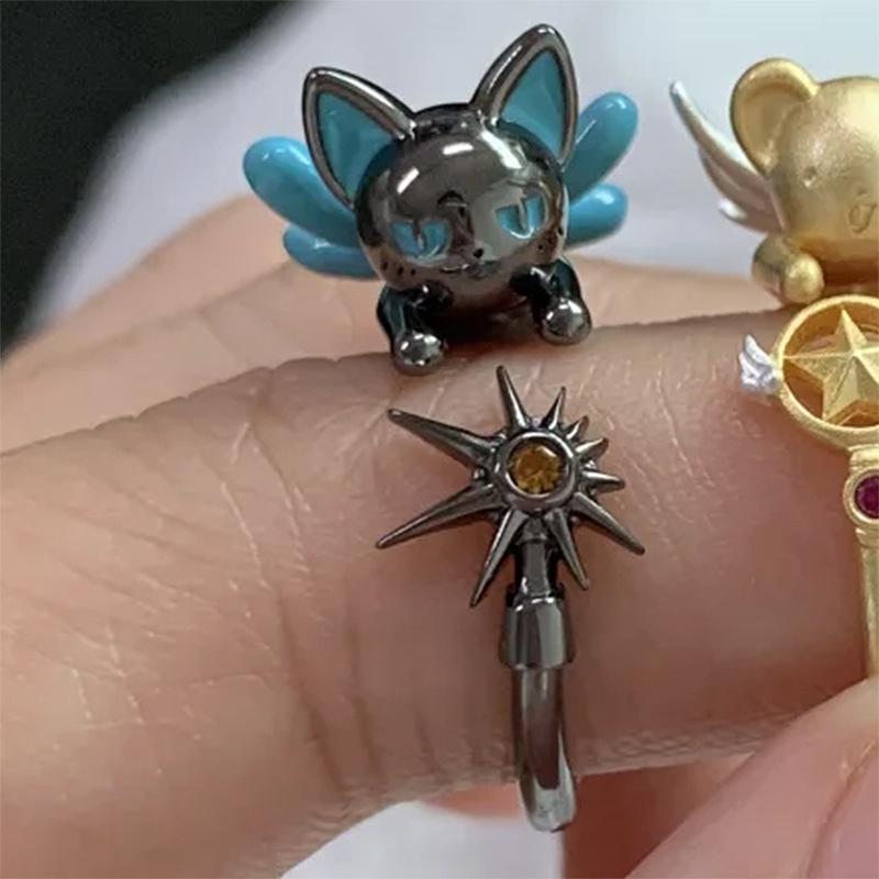 

2024 Кольца для пар в стиле легкой роскоши «Волшебная девочка Керо» Adjustable