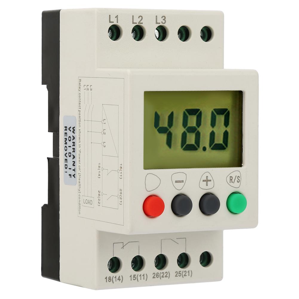 380V AC 50Hz 3 Phase Sequence Relay Protector Voltage Protective Relay with Digital Display