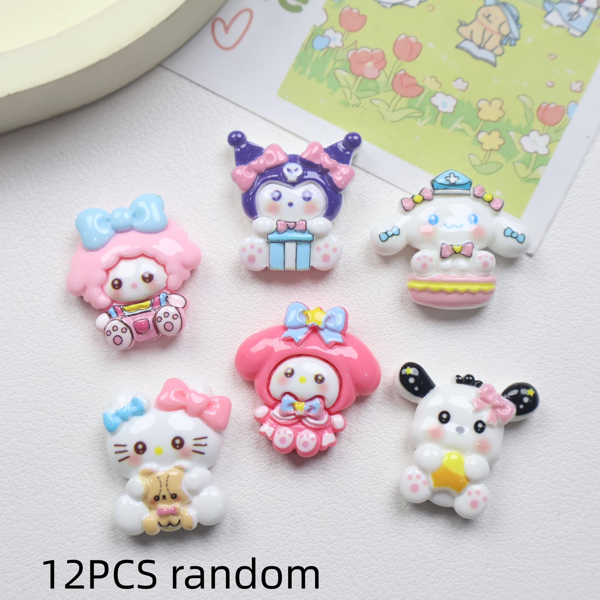 

12/120PCS Cartoon DIY Resin Accessories Bow Tie Animal Handmade Cream Glue Hair Clip Phone Case Shoe Buckle Pendant Unisex
