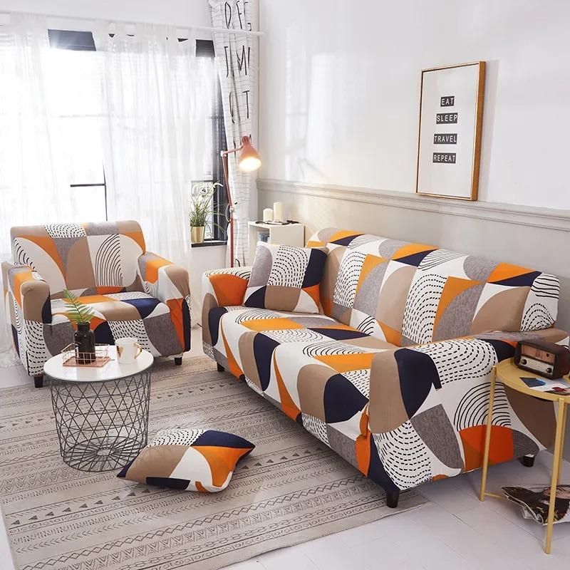 Armchair Anti-dust Furniture Protector Stretch Plaid Sofa Covers Fully-wrap Couch Chair Cover Elastic Sofa Cover for Living Room