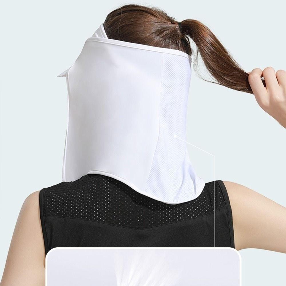 UPF50+ Bucket Cap Neck Cover Scarves Mask New Ice Silk Scarf Summer