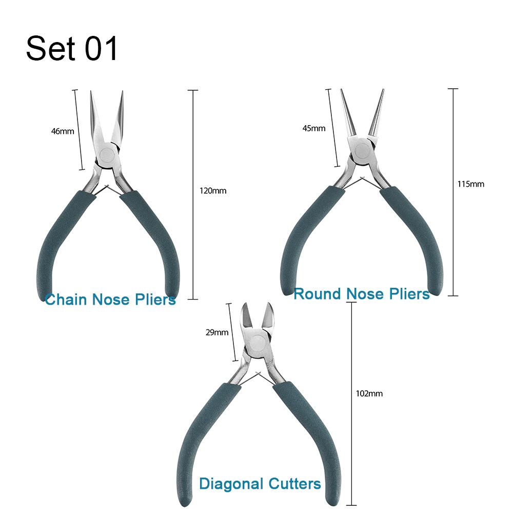 1set of tools for making jewelry tool set organizer pliers tweezers for bracelet necklace making jewelry making kits