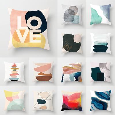 Nordic Simple Style Geometric Abstract Pillowcase Cushion Home Living Room Sofa Chair Bedroom Decorative Pillowcase