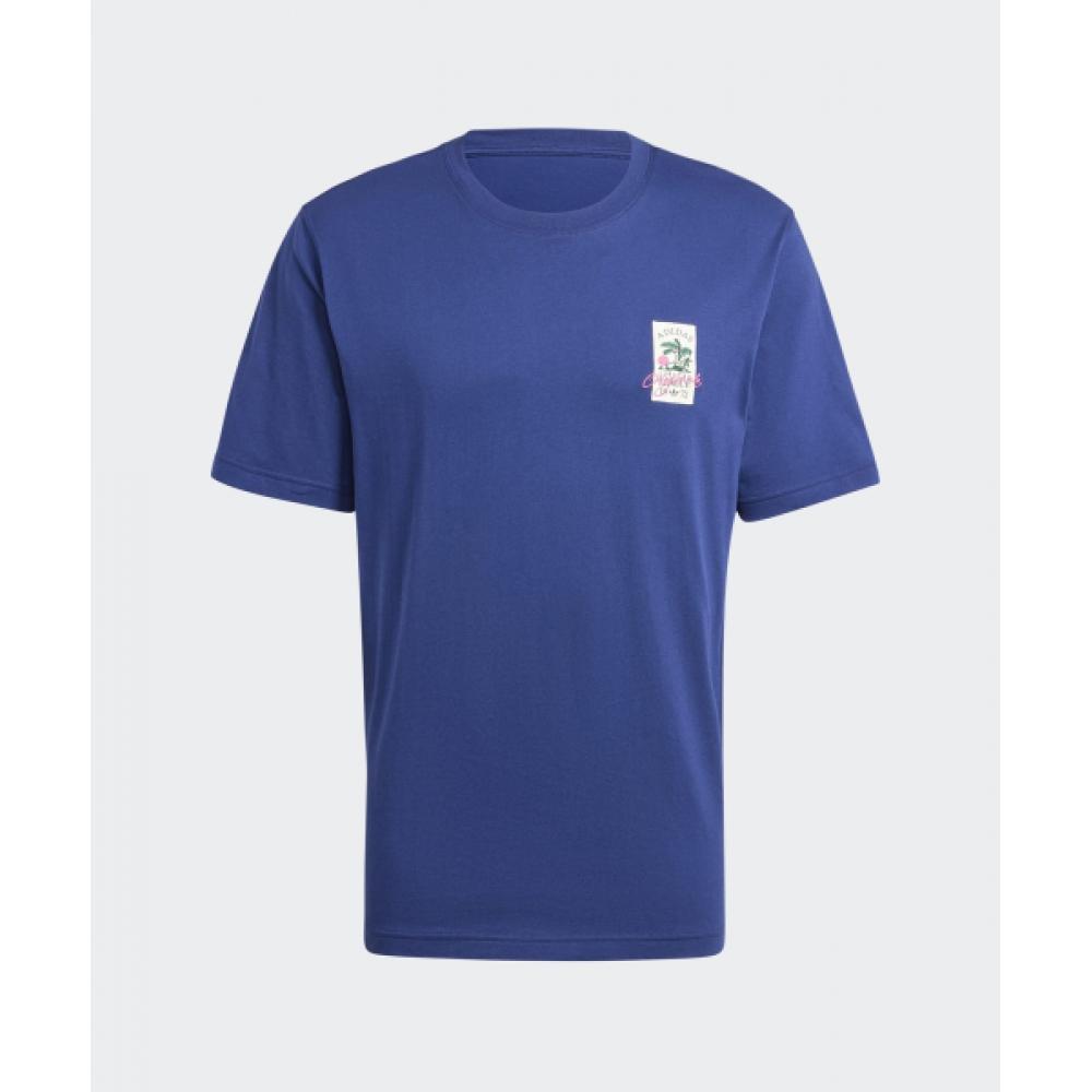 Adidas Leisure Badge Tee   Dark Blue Jd6347