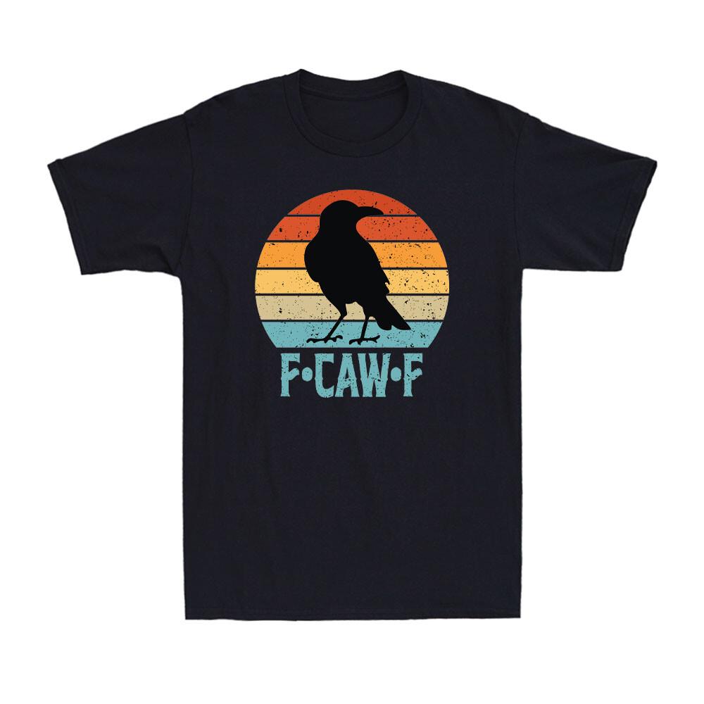 F-Caw-F Black Crow Black Bird Retro Sunset Vintage F-Caw-F Vintage Men s T-Shirt Unisex T-Shirt XL