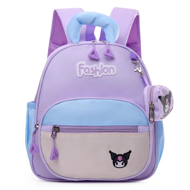 Children's schoolbag new cute baby contrasting color small backpack kindergarten lightweight burden reduction backpack