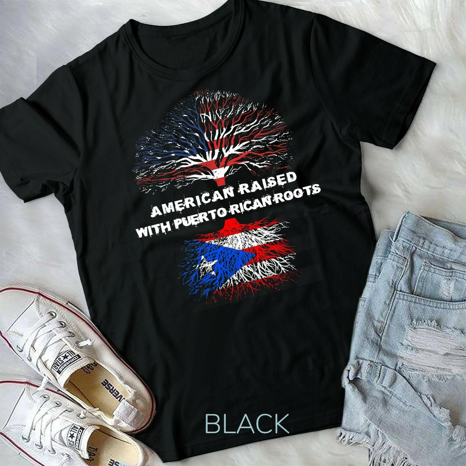 American Raised with Puerto Rican Roots Puerto Rico Unisex Form T-shirt S