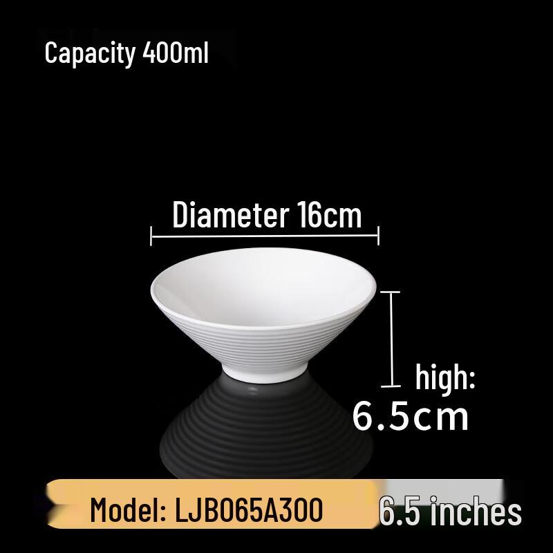 Melamine Noodle Bowl - White (10-Pack)