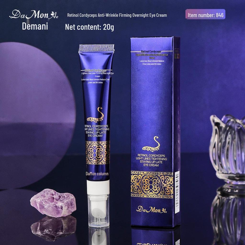 Daimaney Retinol & Cordyceps Anti-Wrinkle Eye Cream - 20g. Hydrates, Firms, and Reduces Fine Lines and Dark Circles.