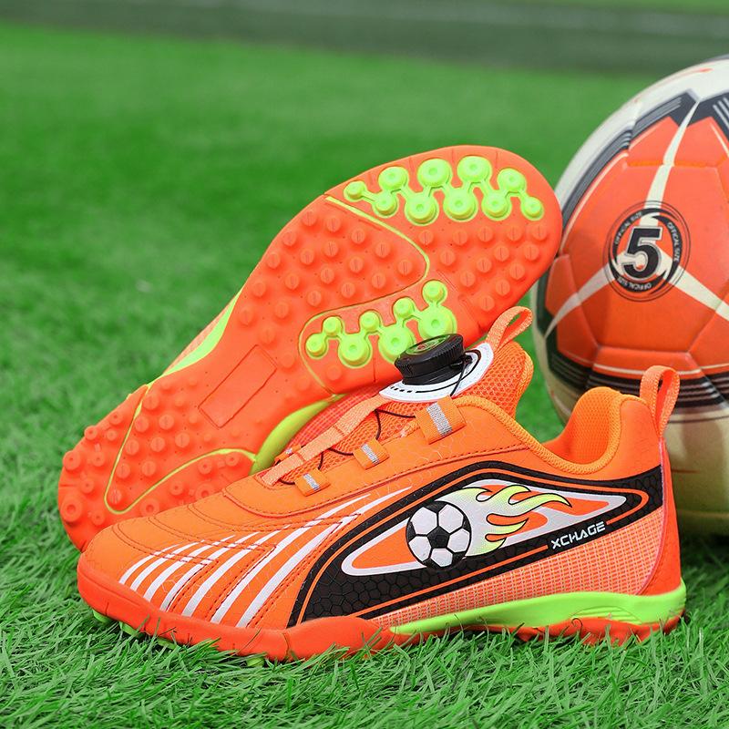 

Children s Football Shoes Broken Nails Boys and Girls Low-top Teenagers Students Fashion Football Shoes 39 помаранчевий